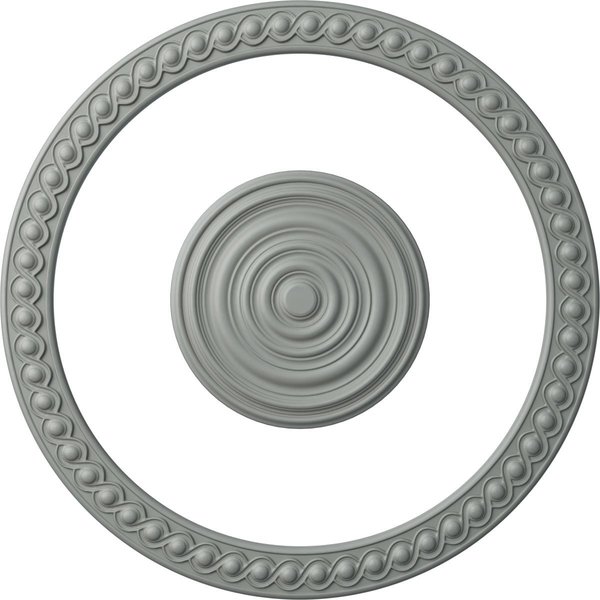 Ekena Millwork 28 3/4-in. OD x 23 5/8-in. ID Ceiling Ring with 12 5/8-in. OD Ceiling Medallion Carton Accent Kit CRM29HI13CA